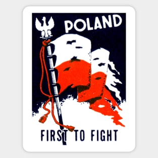 WWII Poland, First to Fight Sticker